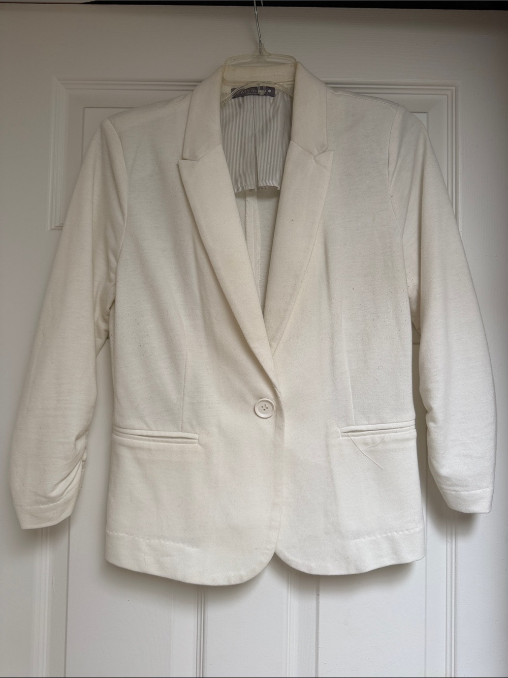 Olivia Moon Cream Single-Button Women's Blazer